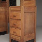 Coiffeuse Art Déco / École de La Haye en chêne. Années 1930