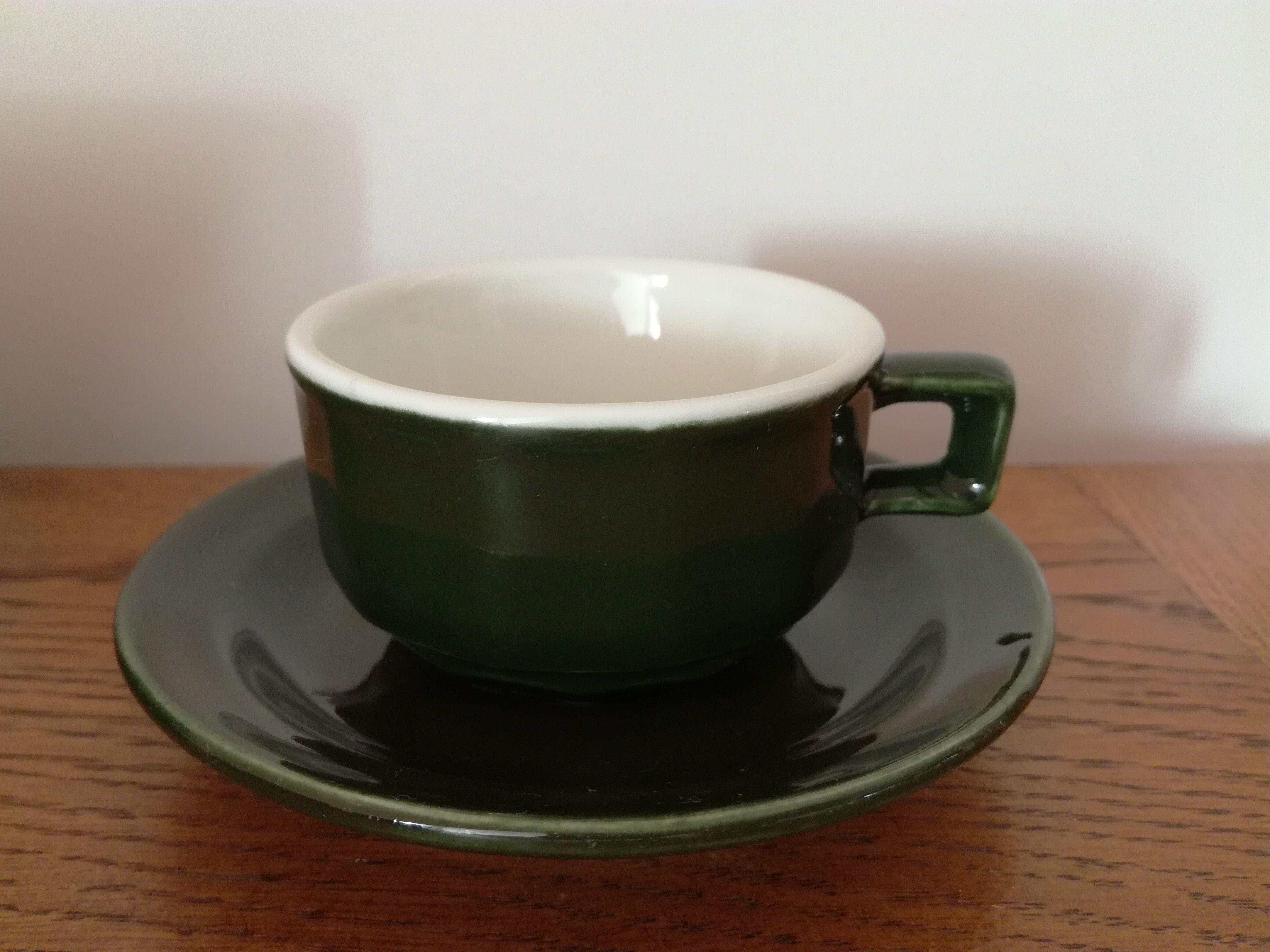 Lot de 5 tasses bistrot vertes