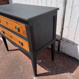 Directoire style chest of drawers Louis XVl matt black