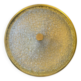 Plafonnier doré en verre de Murano années 70