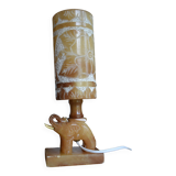 Alabaster elephant lamp