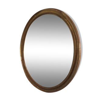 Golden oval mirror  46x56cm