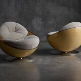 Esfera lounge chairs by Ricardo Fasanello, Brazil, late 1960s