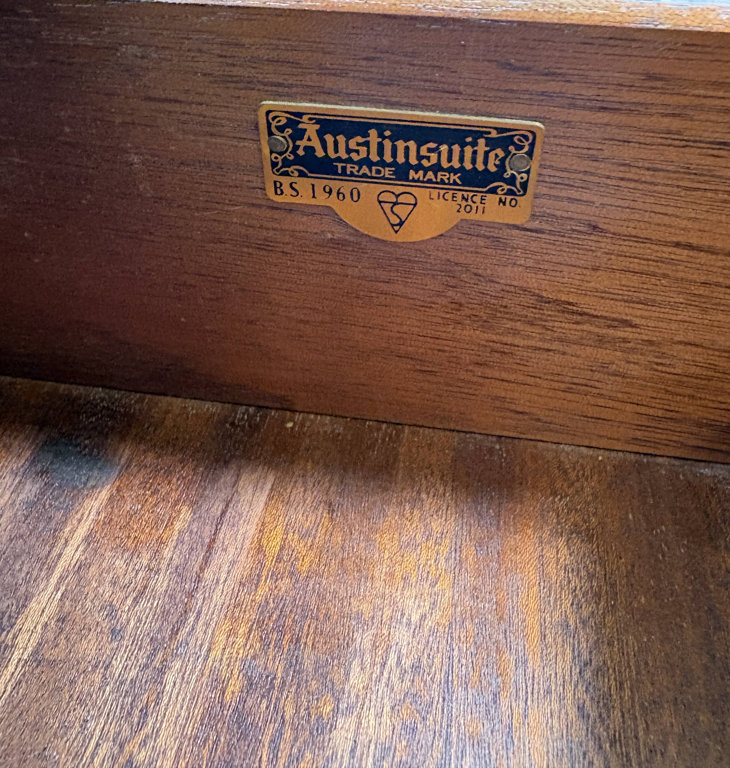 Mid Century Retro Teak Chest of Drawers by Austinsuite Circa 1960  A stunni