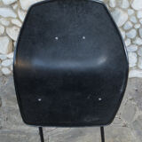 Black shell chair Pierre Guariche for Meurop 1960s
