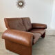 Vintage sofa 2 places leather camel design de sede ds-1023