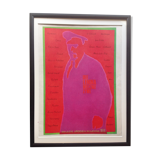Framed Polish poster of Lenin by Polish artist Jozef Mroszczak, 1970
