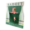 Old Badoit advertisement on cardboard