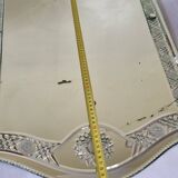 Large vintage Venetian style engraved mirror, 81 x 53 cm, 1950