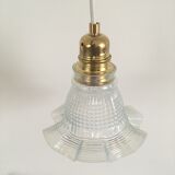 Tulip lamp in iridescent glass