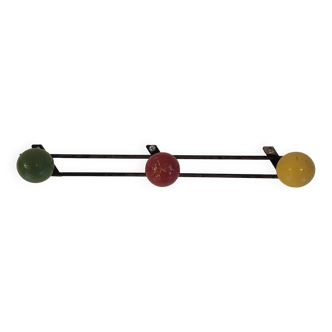 Patère boules colorés, années 60-70