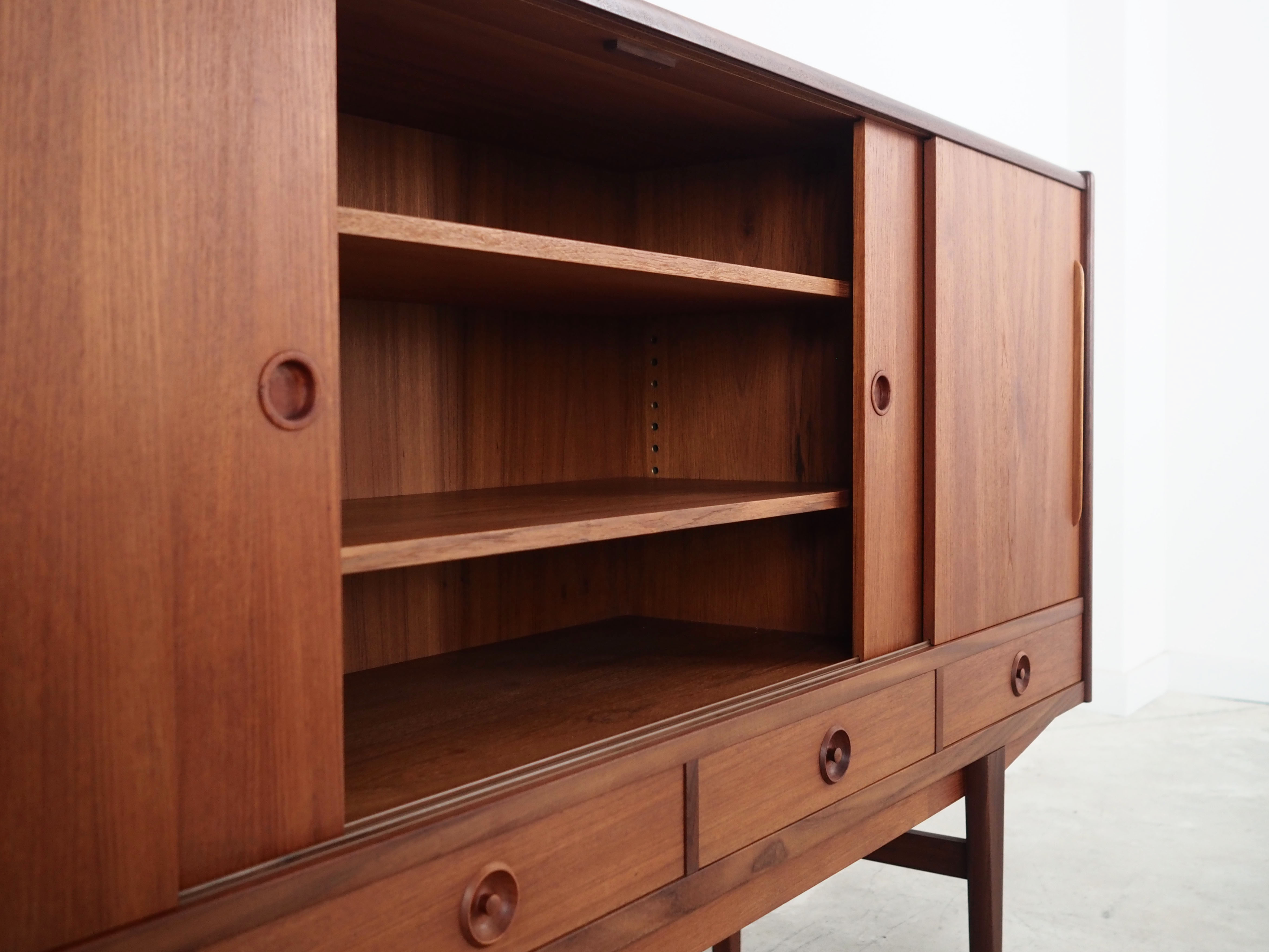 Teak highboard, Danish design, 1960s, production: Denmark