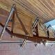 Set of 4 folding chairs old colonial style