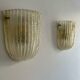Pair of vintage murano wall lights, zonca italy 1970