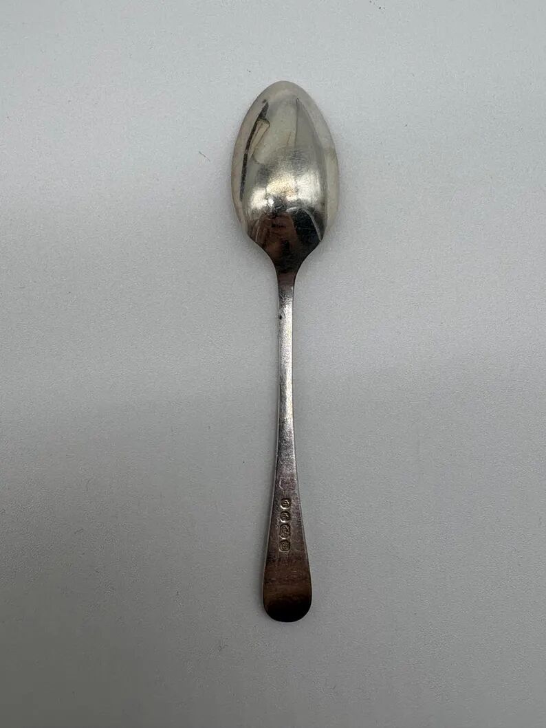 Service of 12 silver-plated metal coffee spoons with tongs and box from around 1900.