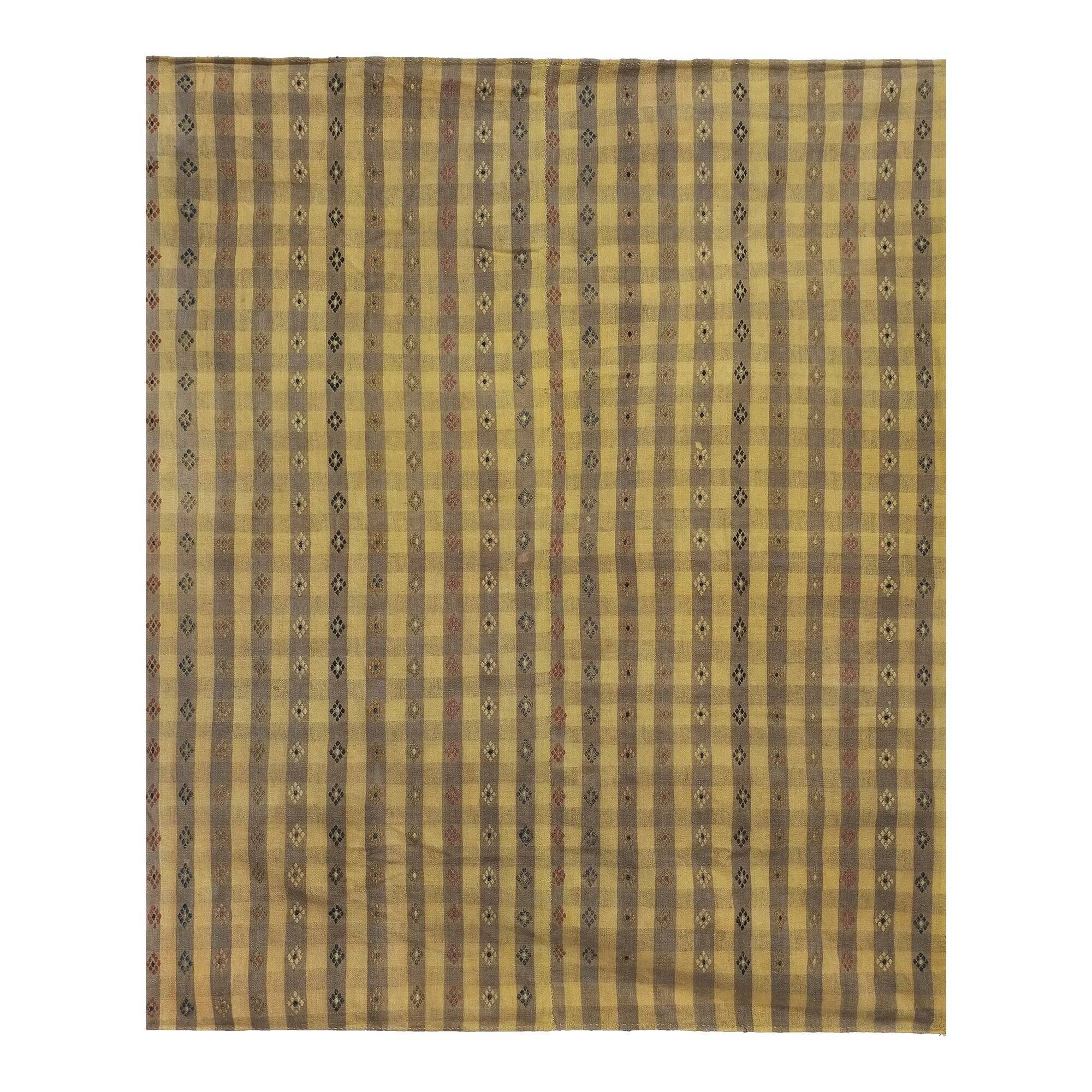 Vintage Turkish kilim handwoven 214x262 cm