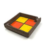 Mid-century space age ceramic ashtray, Aldo Londi Bitossi Italy 1970s