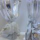 Pair large candlesticks crystal candlesticks cristallerie de lorraine