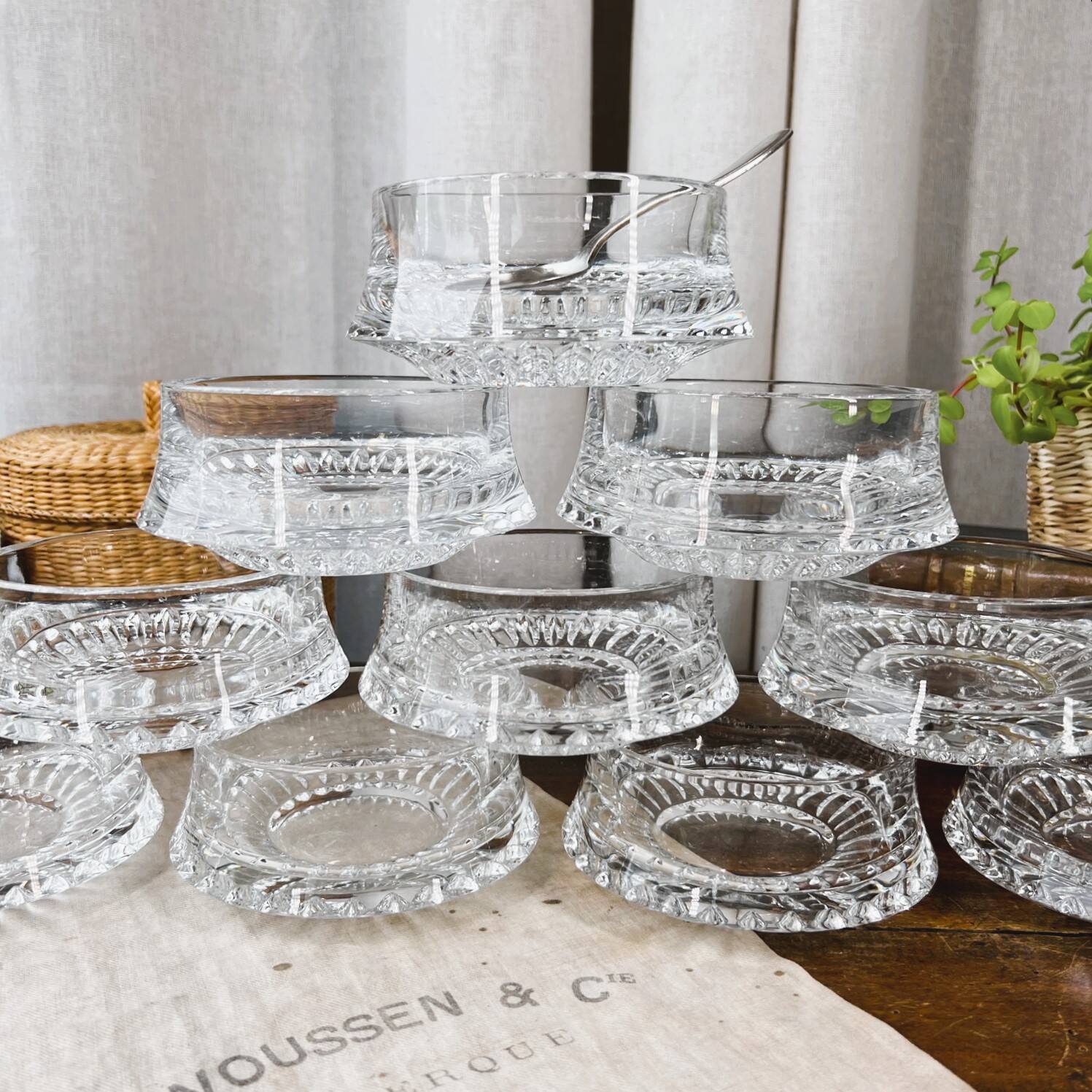 10 Nachtmann “Europa” crystal bowls