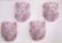 Set of 4 Murano Wall Light Pink Flower by Seguso, 1970