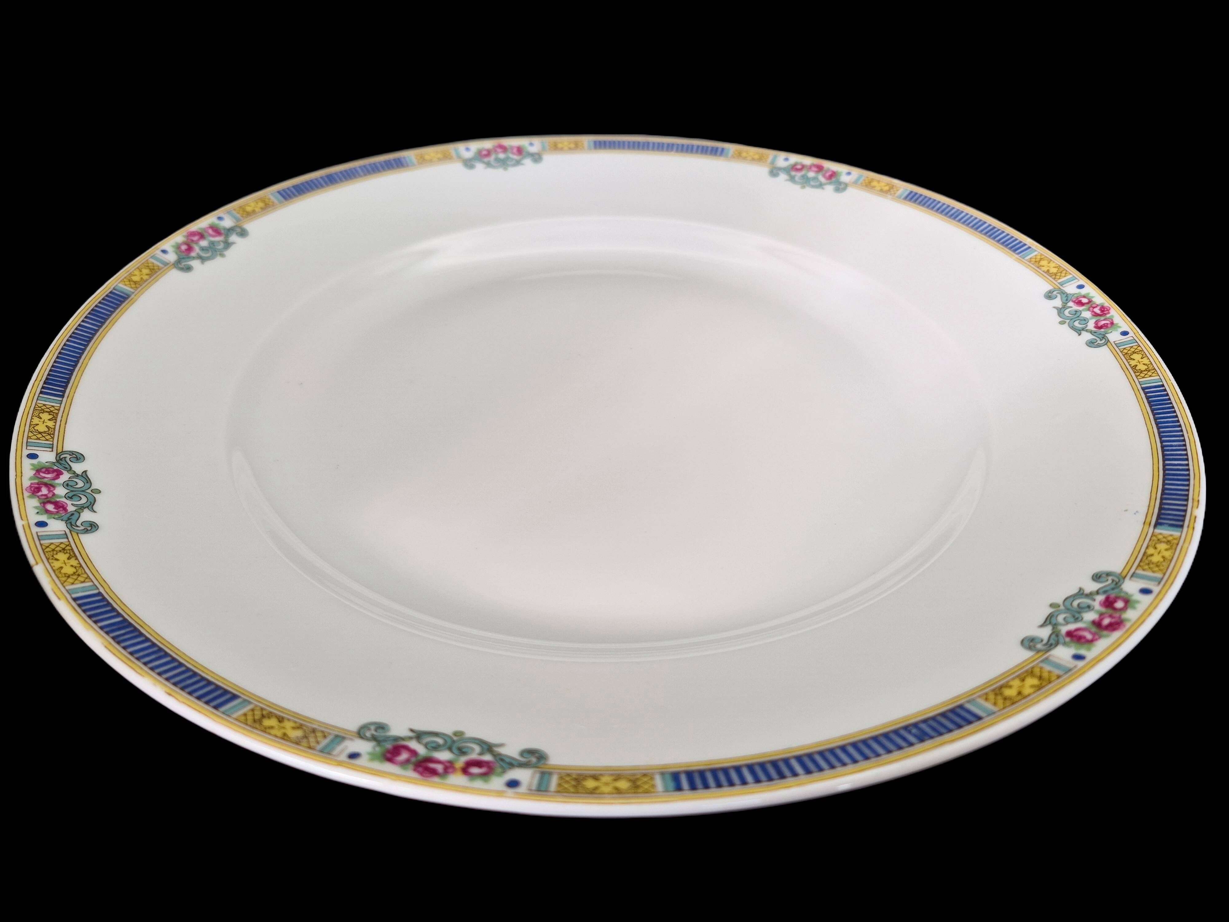 Large round serving dish, semi-deep, Bernardaud Limoges – Art Deco – A718