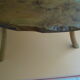 Table basse brutaliste bois naturel