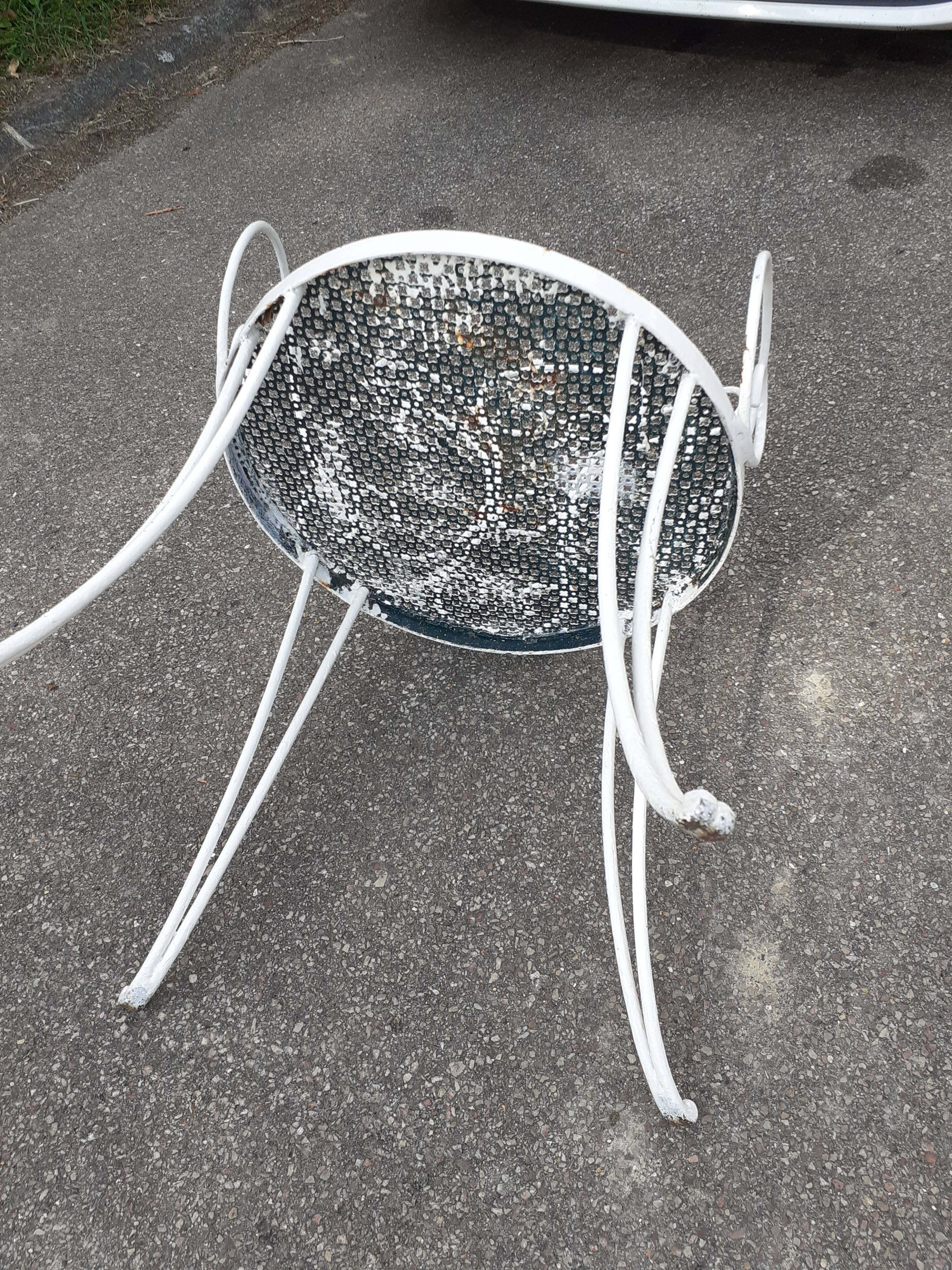 Old wrought iron garden furniture