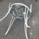 Old wrought iron garden furniture