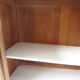 Buffet, art deco serving in oak, pearl gray patinated pine top