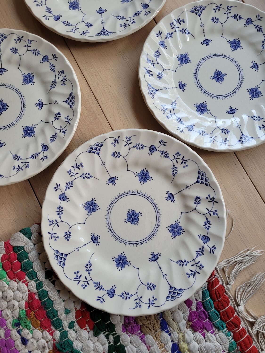 Set of 4 Stafforshire dessert plates