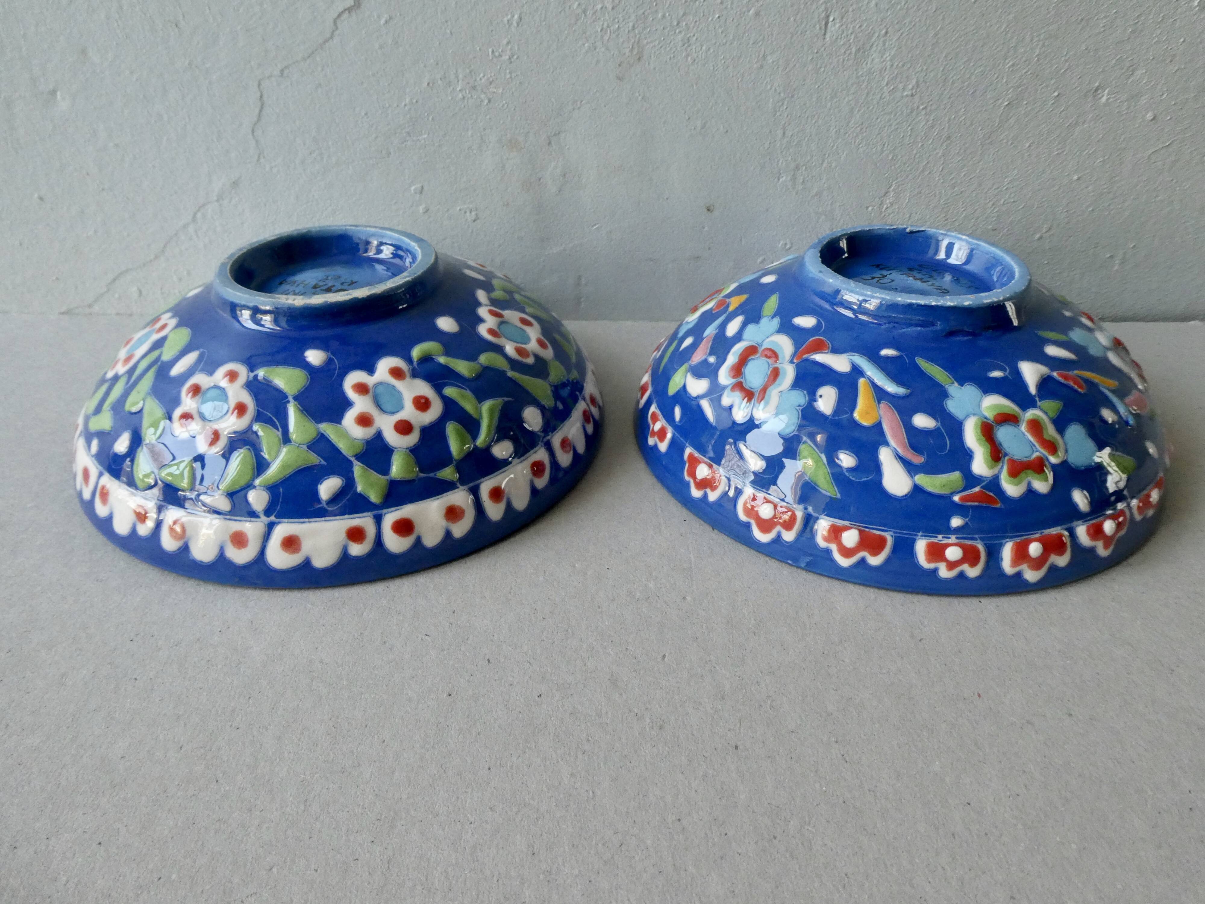 Pair of Kutahya ceramic cups
