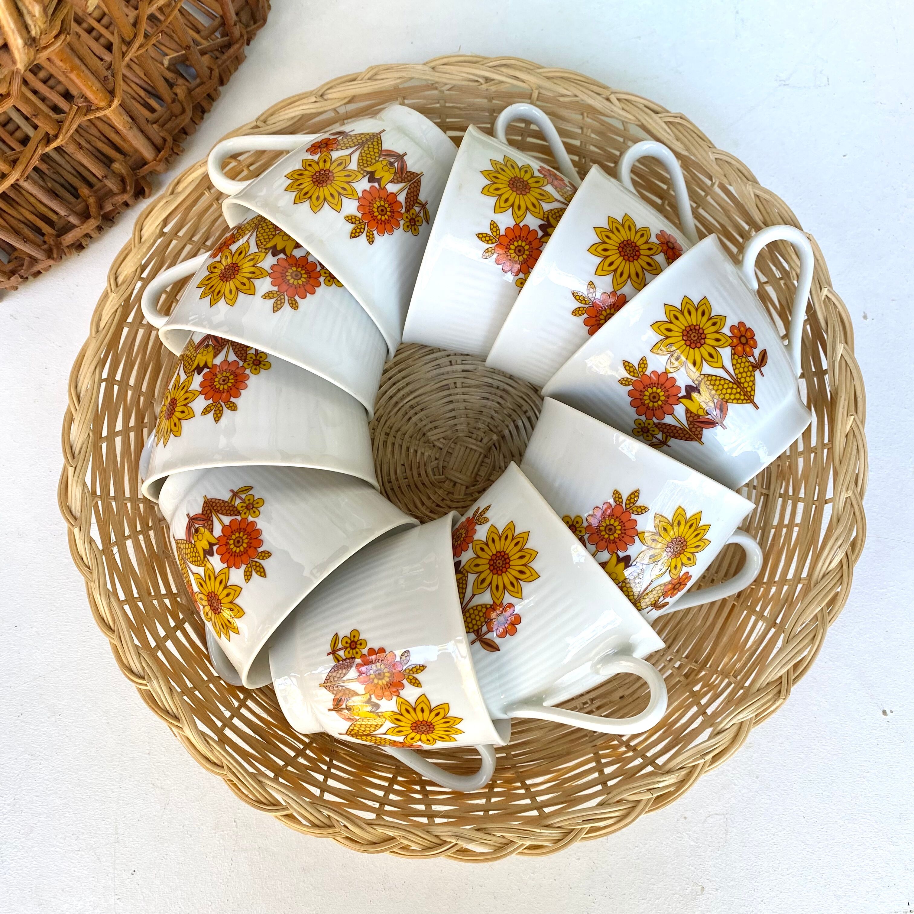 Vintage porcelain coffee cups