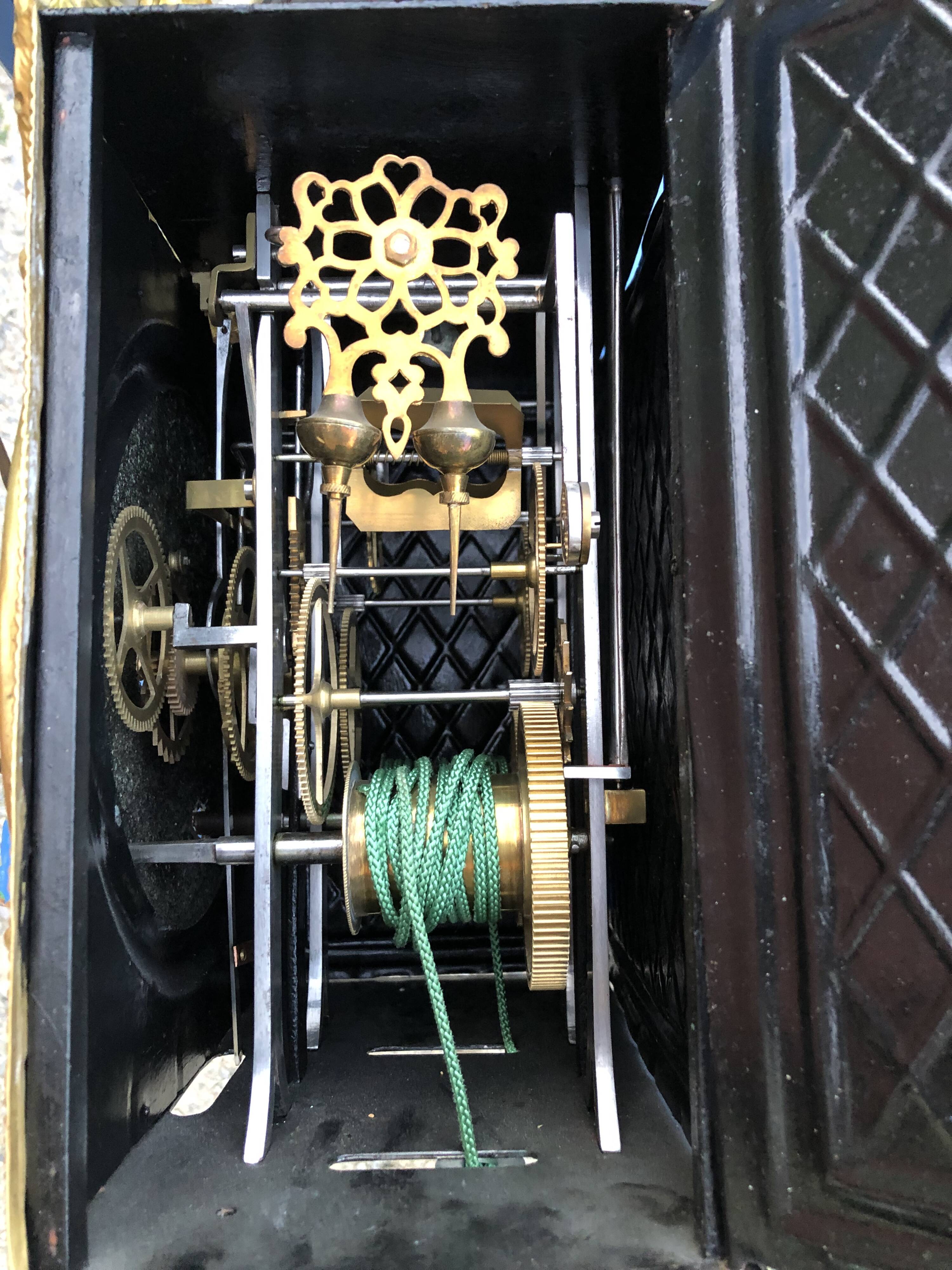 Comtoise clock in cherry style Louis XV period 19th region Fougères.
