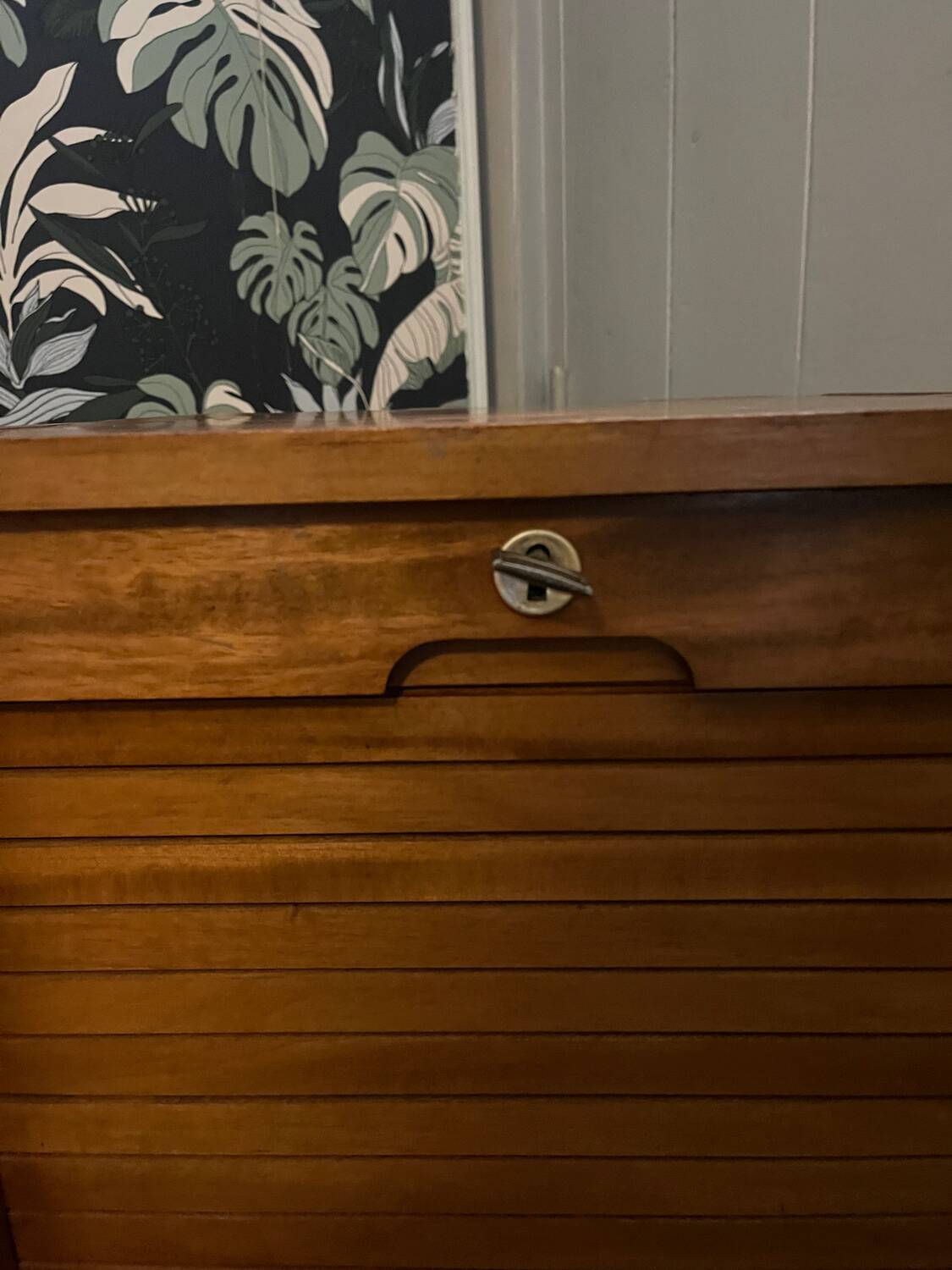 Vintage “notary” curtain cabinet