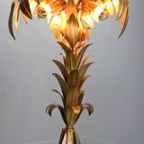 Hollywood regency Hans Kogl palm tree table lamp metal gold gilt 1970
