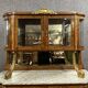 Superb Louis XVI two-body buffet in marquetry and gilded bronzes circa 1880