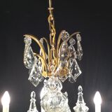 Chandelier bronze and crystal