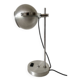 Eye ball lamp space age brushed metal 70s