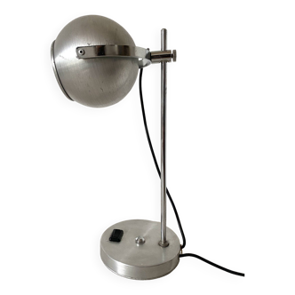 Lampe eye ball space age métal brossé années 70