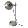 Eye ball lamp space age brushed metal 70s