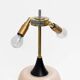 Pair of Italian Murano Glass Table Lamps in Blush Pink with Brass Details