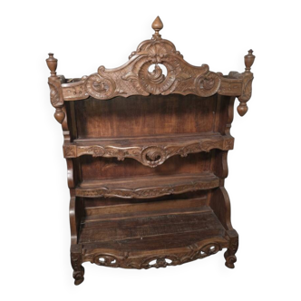 Shelf made of solid cherry wood, 19th century.