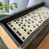 Box of wooden dominoes