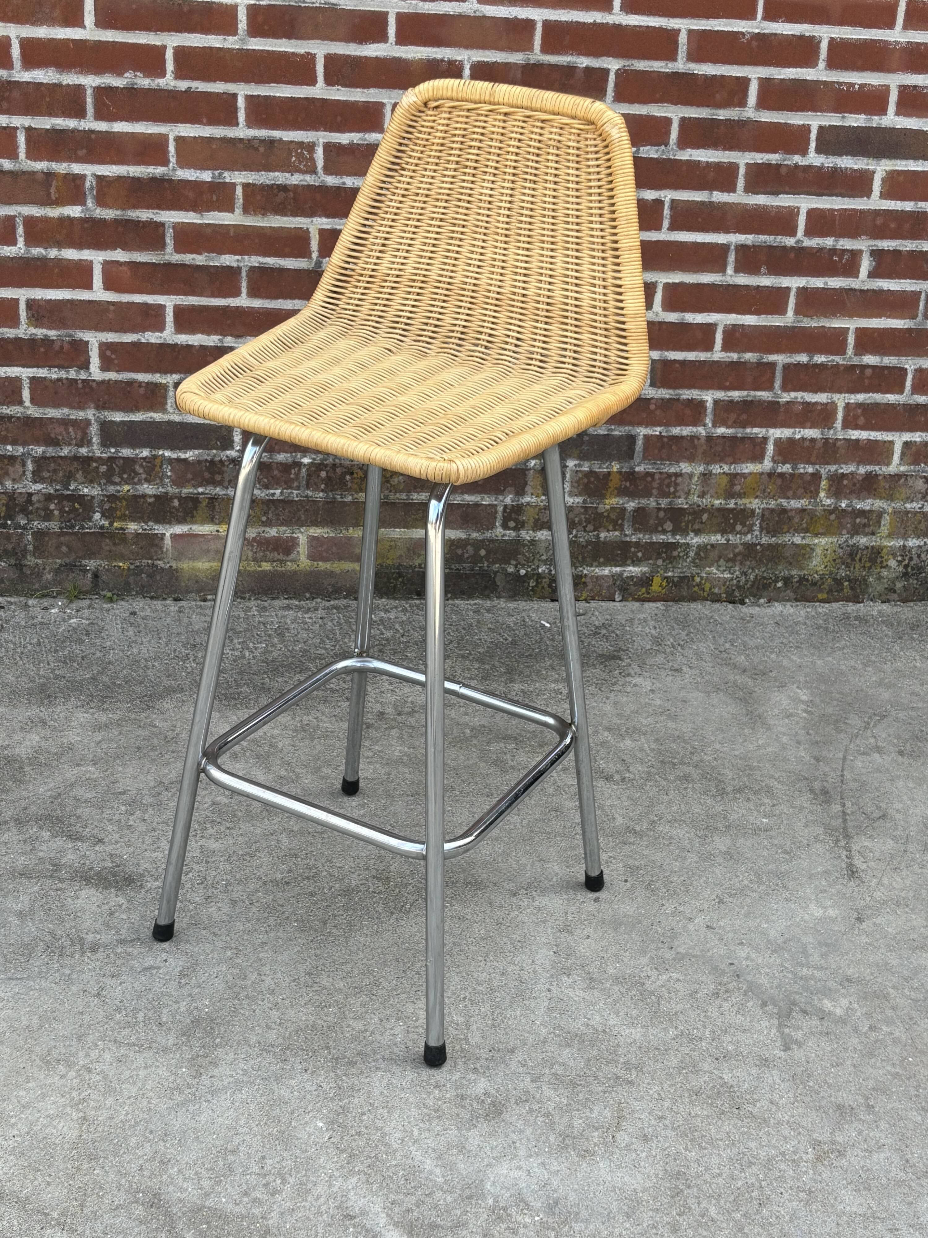 Vintage stool barstool Dirk van Sliedregt Rohe Noordwolde 1960 Netherlands