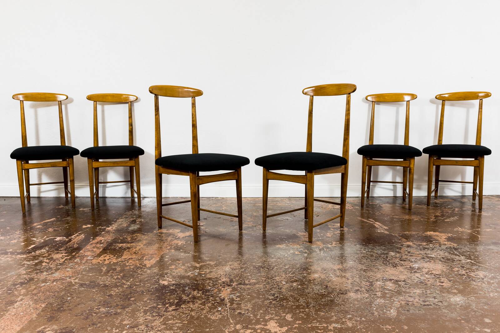 Mid Century Dining Chairs By Bernard Malendowicz, Poland, 1960s, Set Of 6