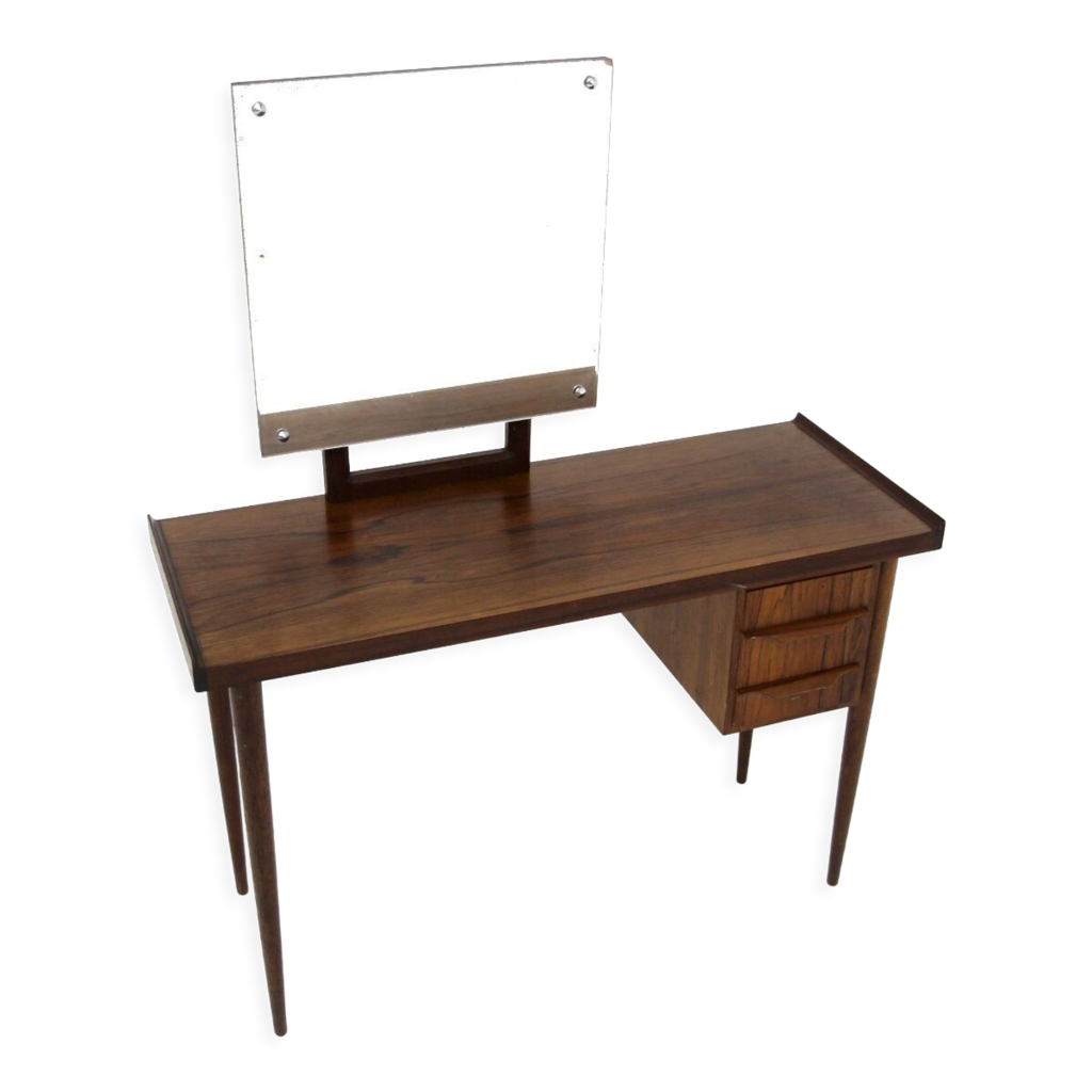 Coiffeuse Scandinave En Teck 1960 Un Miroir Un Tiroir Un Abattant L5003 Imgx2000 9166