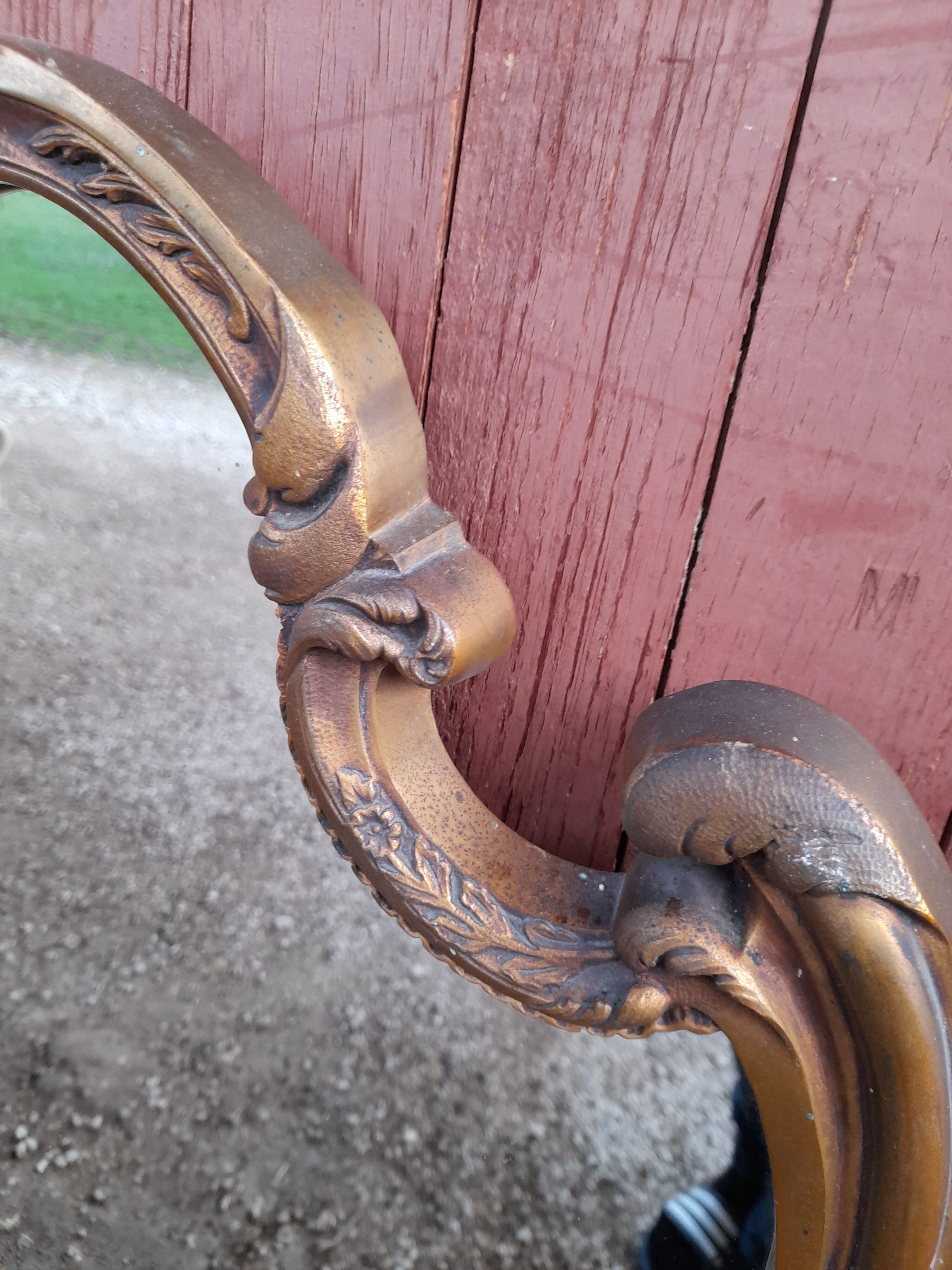 Louis XV style rock mirror in bronze  69x70cm