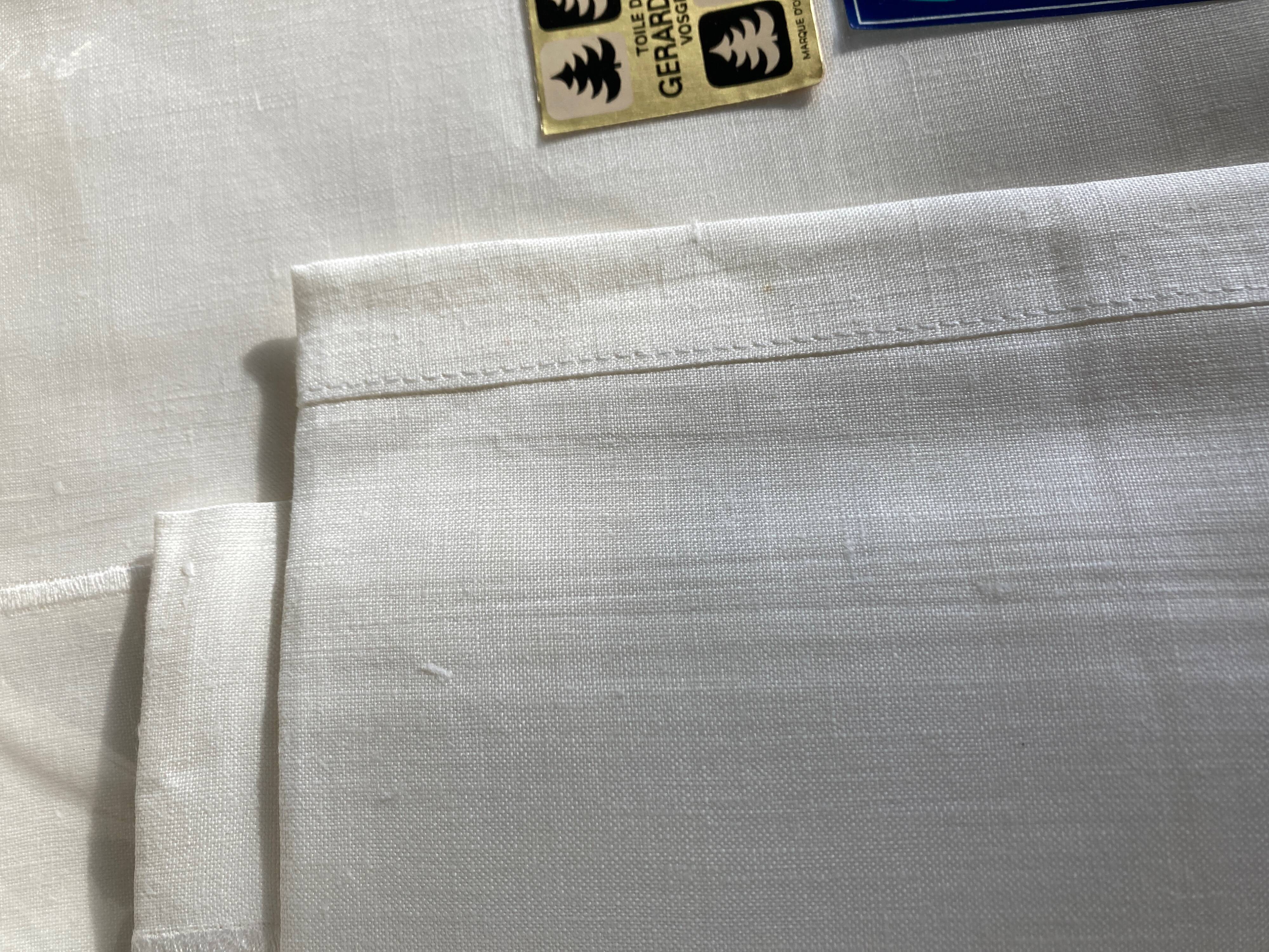 Pair of linen sheets twin beds in Gerardmer canvas reserve linen 1970