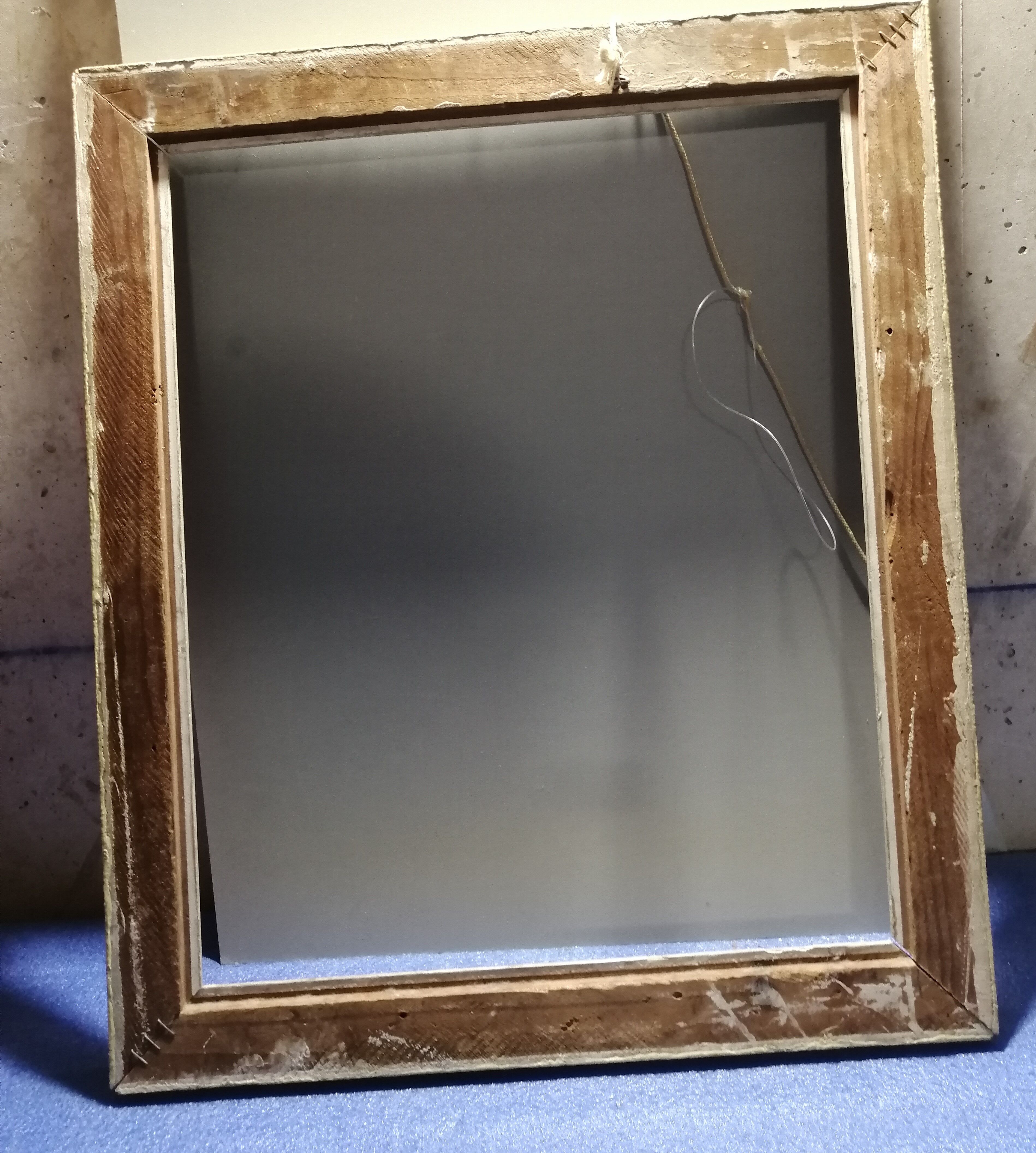 Old painted wooden frame