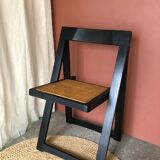 Set of 4 folding chairs caned